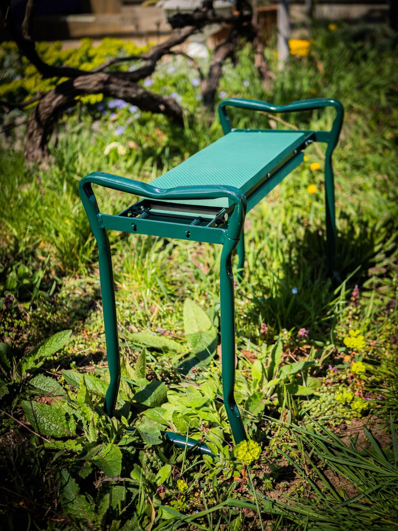 Stolička Strend Pro GC4202, záhradná, skladacia, kľakadlo, 59x28x49 cm, nos. 150 kg – Obrázok 7