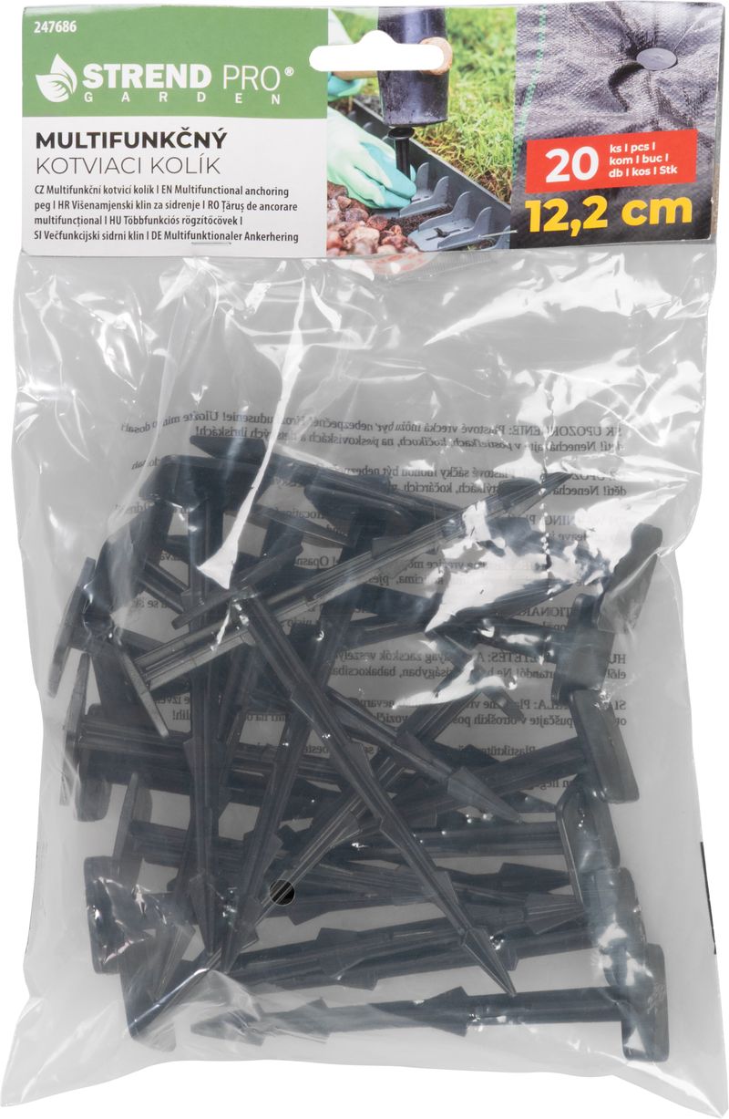 Kolík Strend Pro Garden, multifunkčný kotviaci, 12,2 cm, 20 ks – Obrázok 2
