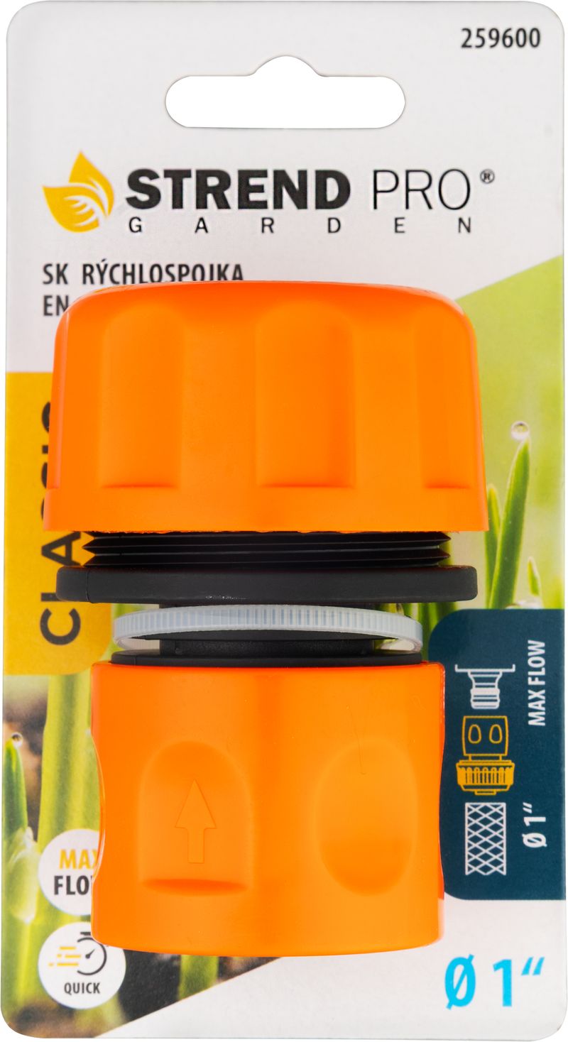 Rýchlospojka Strend Pro Garden, s prietokom 1", záhradná, MAX FLOW – Obrázok 2
