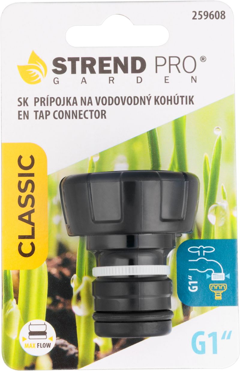 Prípojka Strend Pro Garden, G1", na vodovodný kohútik, vnútorný závit, MAX FLOW – Obrázok 2