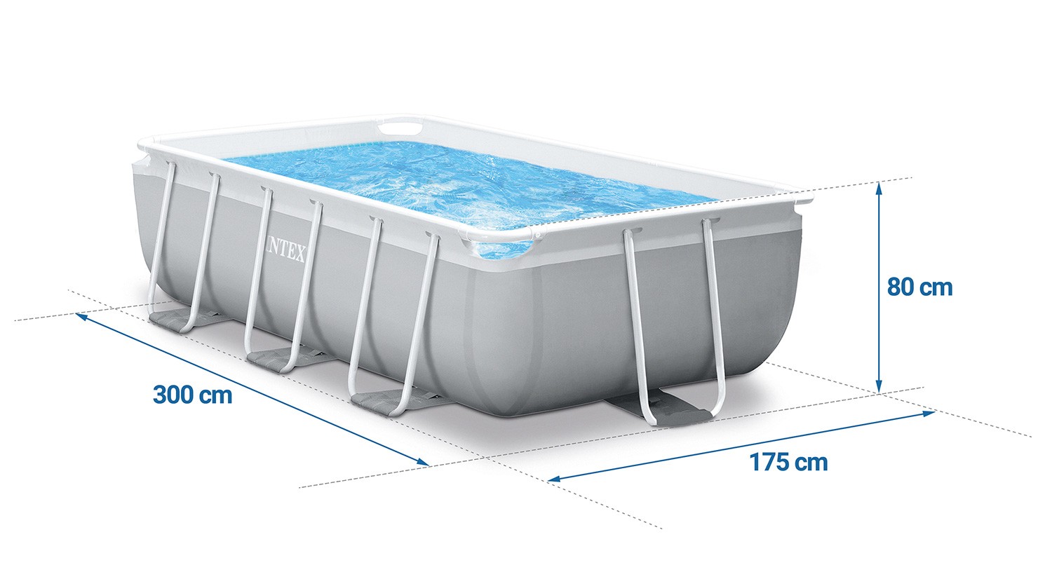 Záhradný bazén s rámom 300 x 175 x 80 cm 18-v-1 sada INTEX 26784 – Obrázok 2