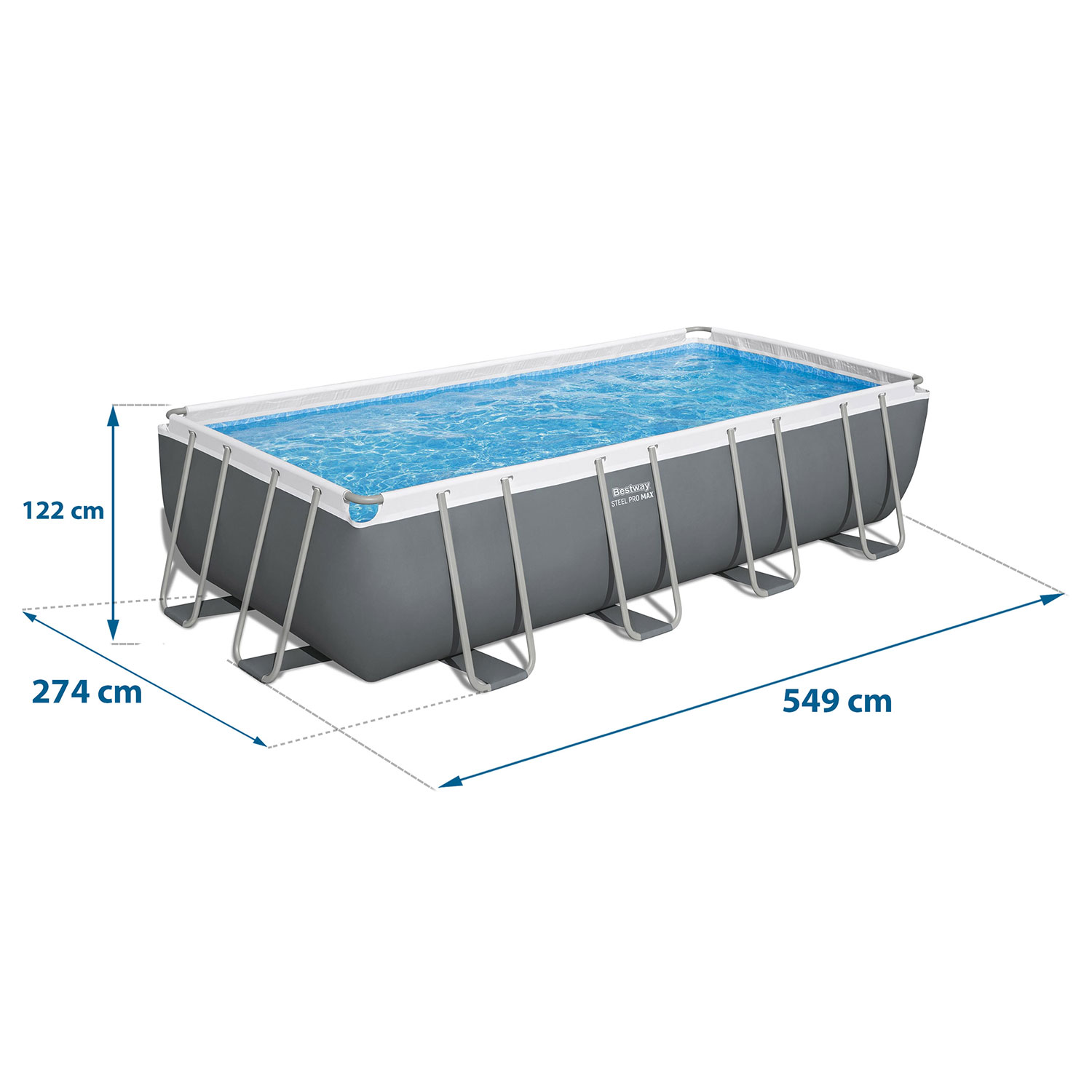 Záhradný bazén s rámom 549 x 274 x 122 cm 12 v 1 Bestway 56465 – Obrázok 2