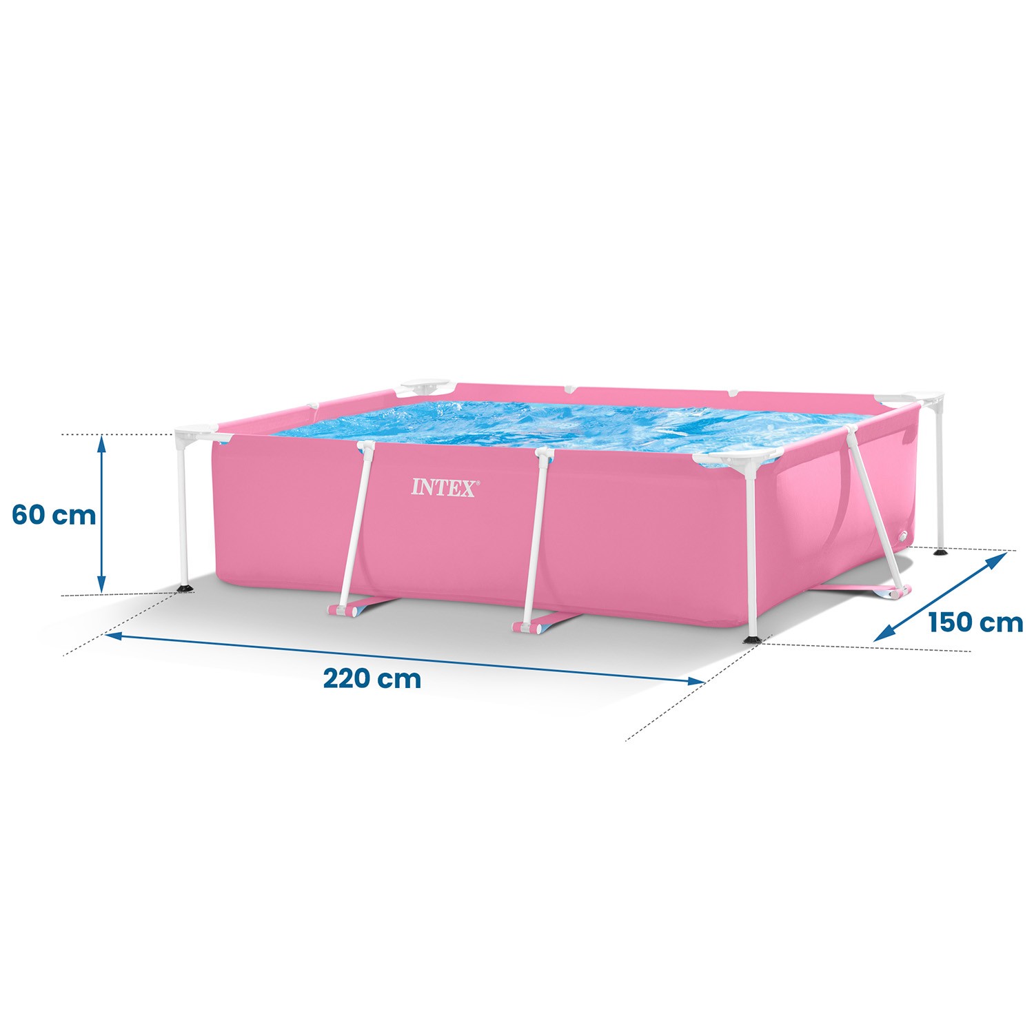 Záhradný bazén s rámom 220 x 150 x 60 cm INTEX 28266 – Obrázok 2