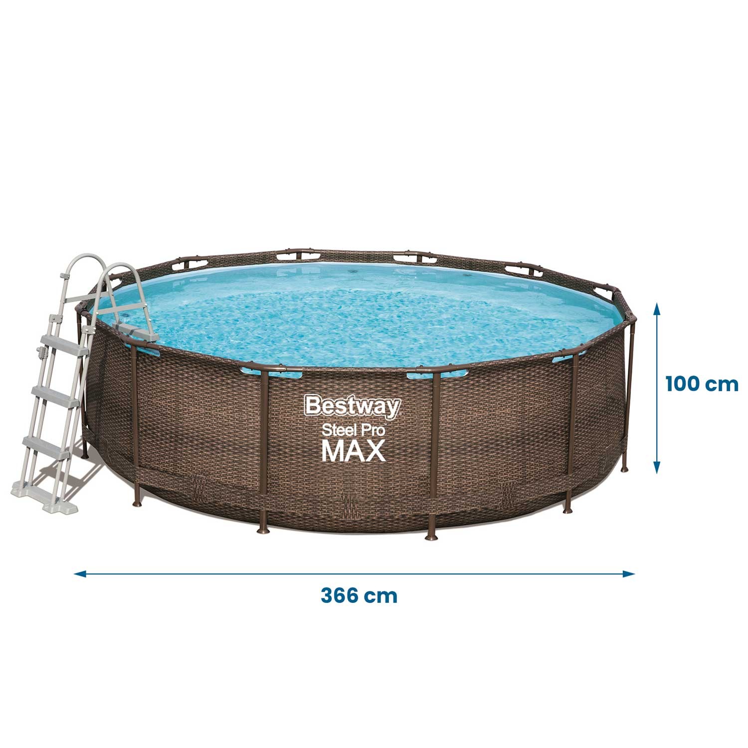 Záhradný bazén s rámom 366 x 100 cm 18-v-1 sada Bestway 56709 – Obrázok 2