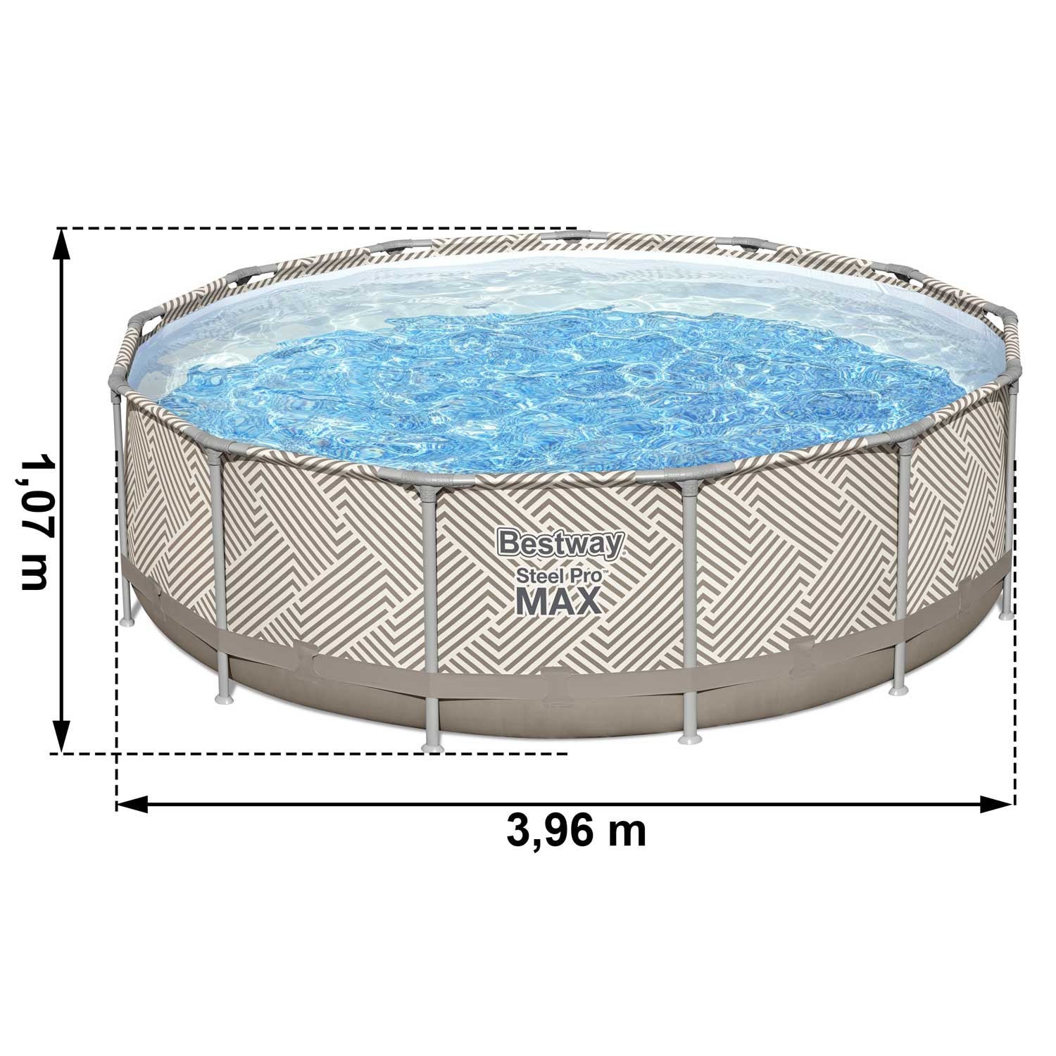 Záhradný bazén s rámom 396 x 107 cm 11-v-1 Bestway 561FY – Obrázok 5