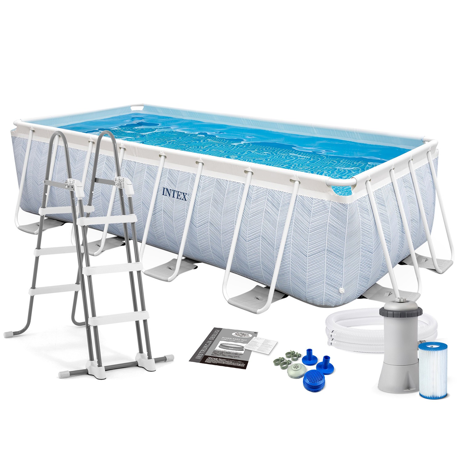Záhradný bazén s rámom 400 x 200 x 100 cm 4 v 1 INTEX 26780