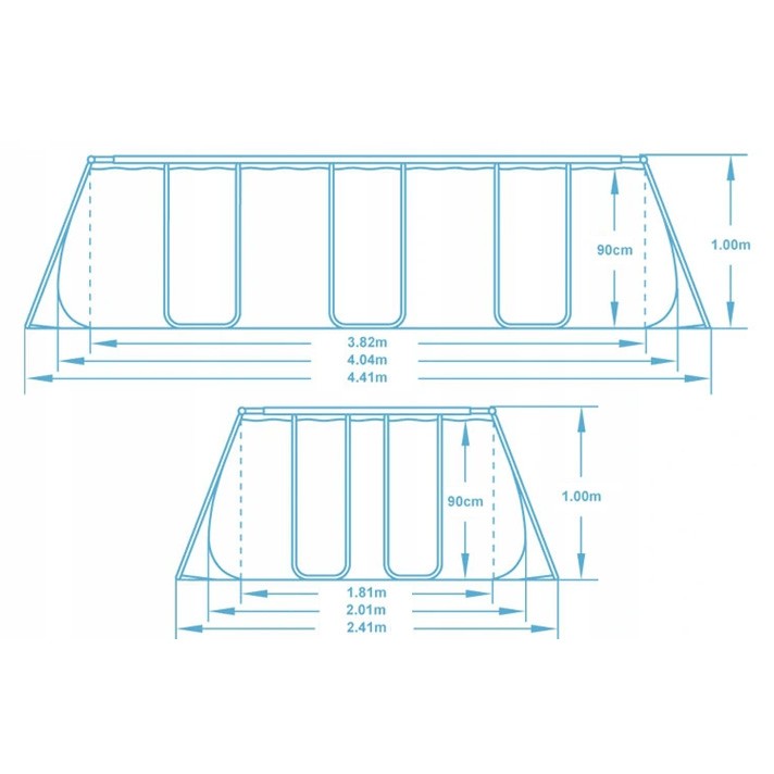 Záhradný bazén s rámom 404 x 201 x 100 cm 11 v 1 Bestway 56441 – Obrázok 2