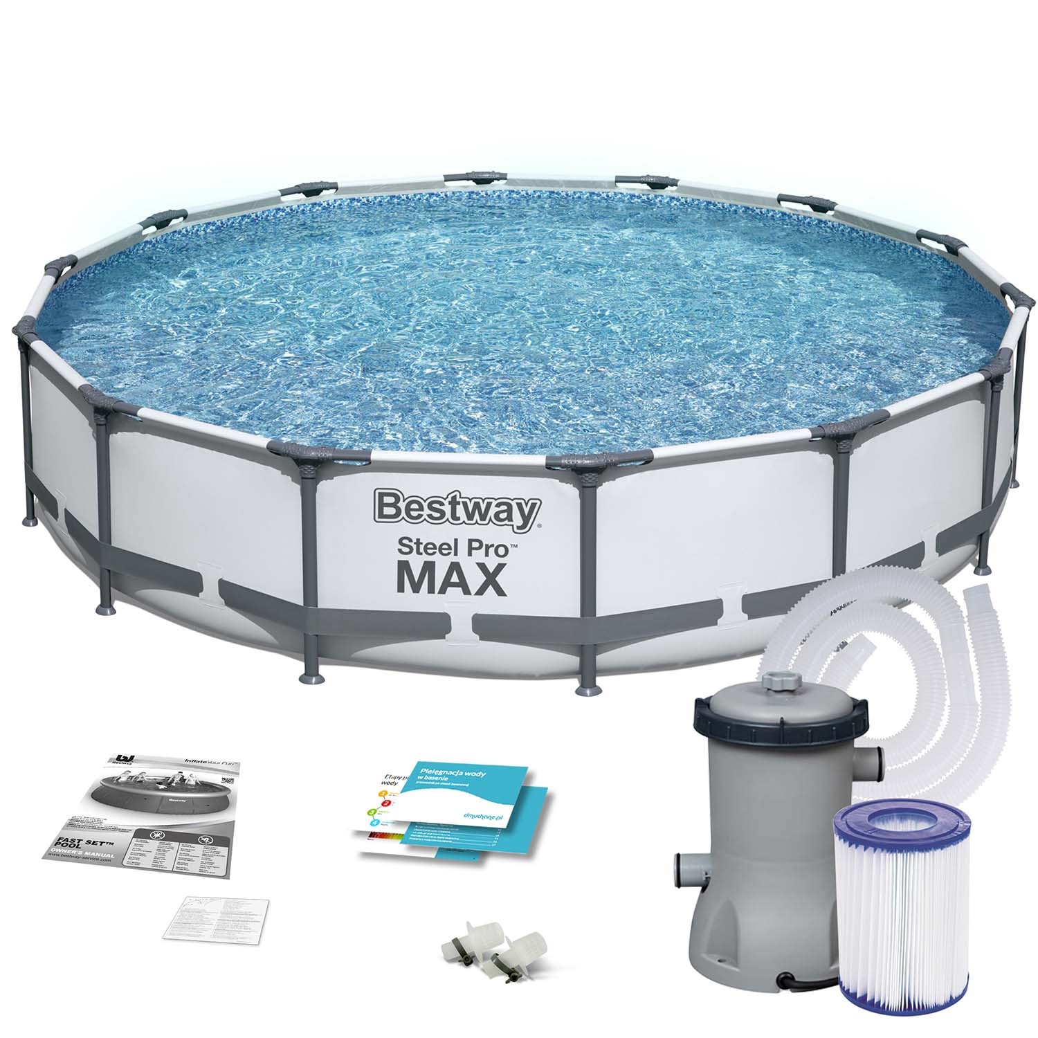 Záhradný bazén s rámom 427 x 84 cm 9-v-1 sada Bestway 56595
