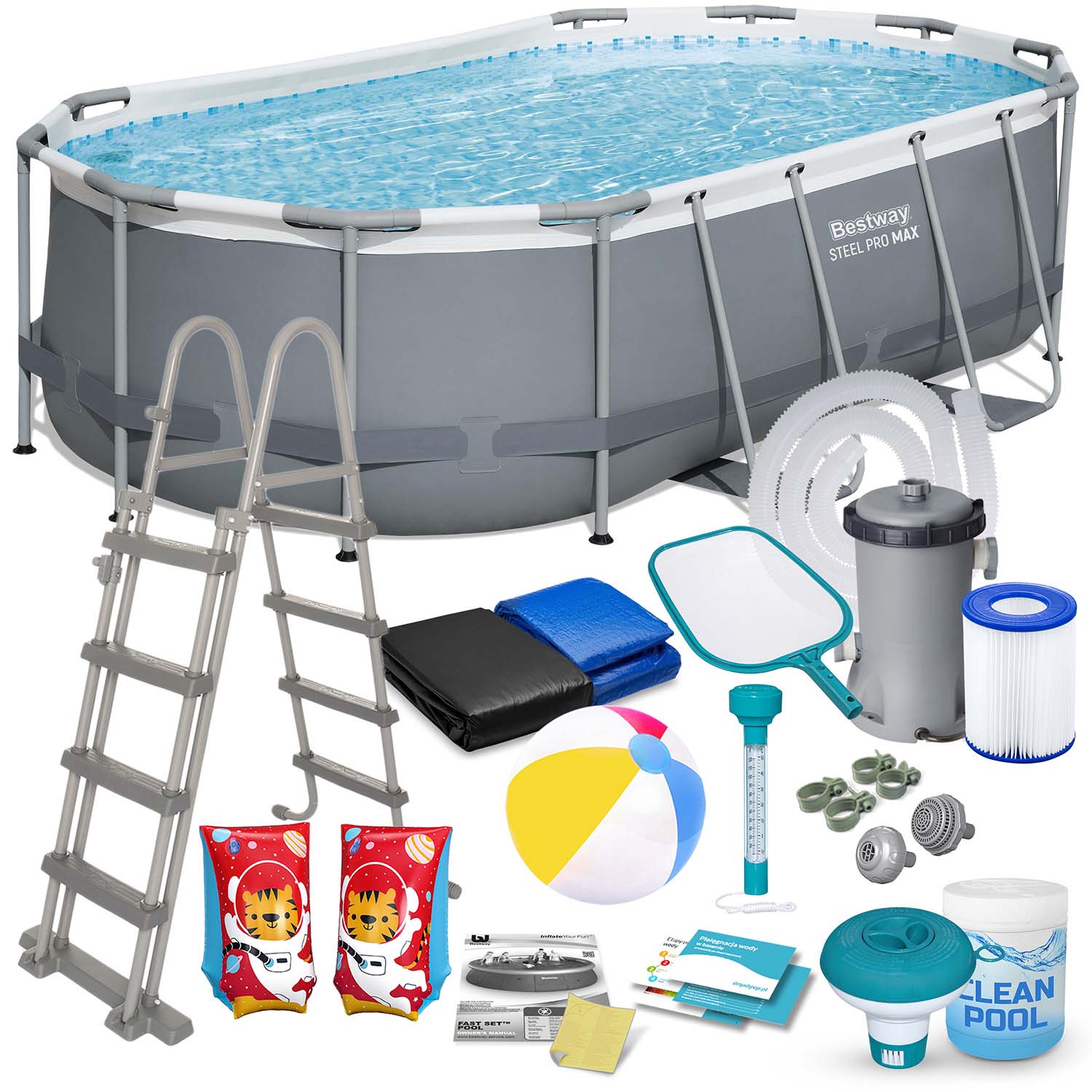 Záhradný bazén s rámom 427 x 250 x 100 cm 18 v 1 Bestway 56620