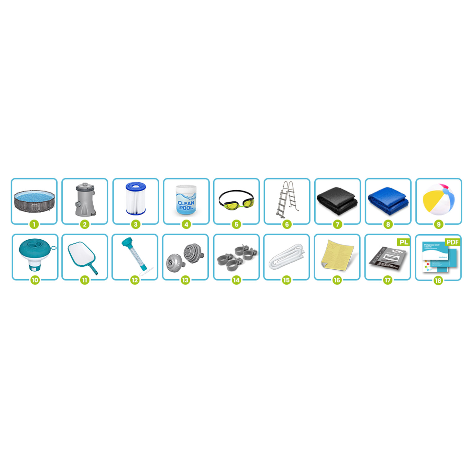 Záhradný bazén s rámom 427 x 107 cm 17 v 1 Bestway 5614Z – Obrázok 2