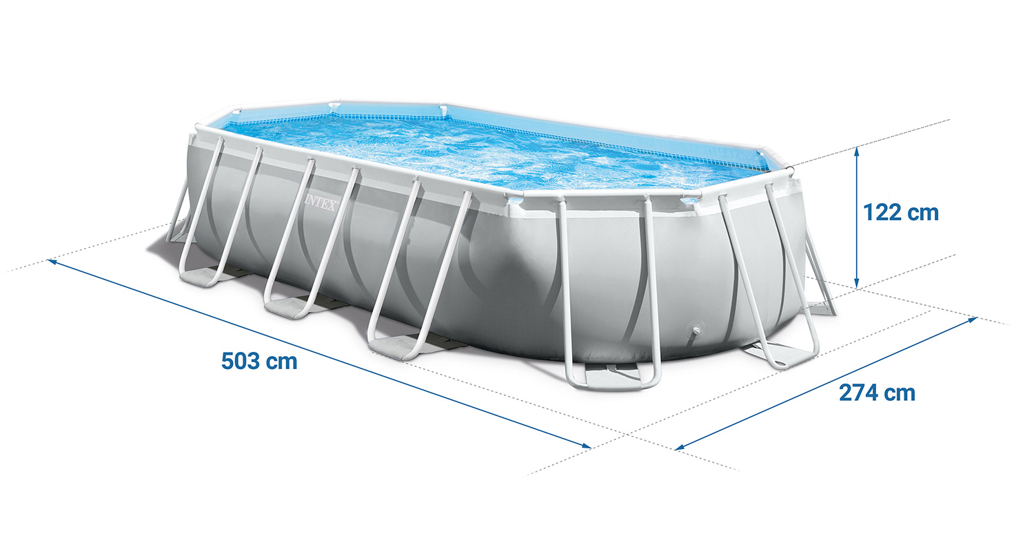 Záhradný bazén s rámom 503 x 274 x 122 cm 12-v-1 sada INTEX 26796 – Obrázok 2