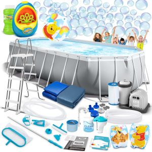 Záhradný bazén s rámom 610 x 305 x 122 cm 21-v-1 INTEX 26798 + bublinkovač ZADARMO