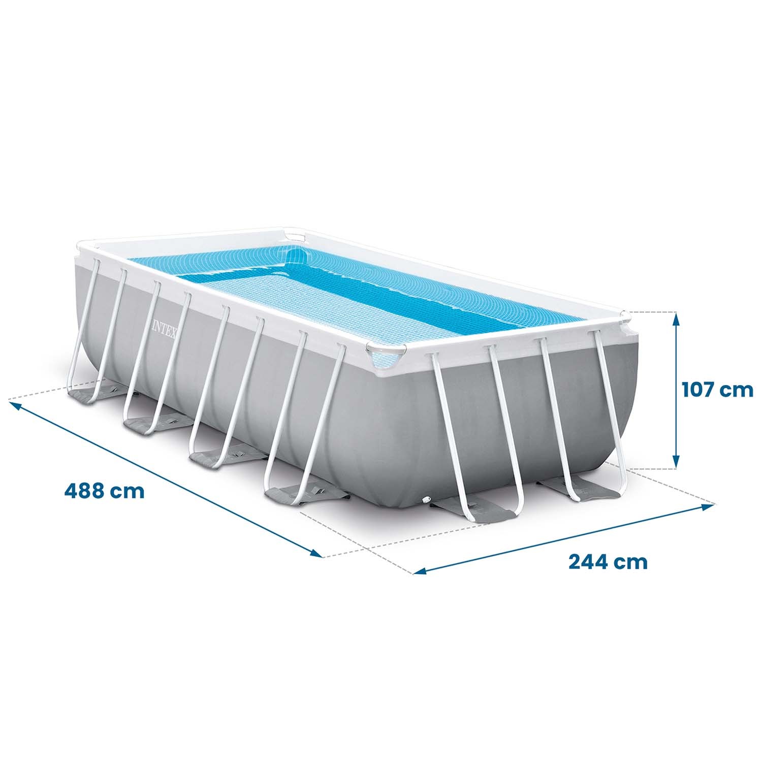 Záhradný bazén s rámom 488 x 244 x 107 cm 21-v-1 INTEX 26792 + bublinkovač ZADARMO – Obrázok 4