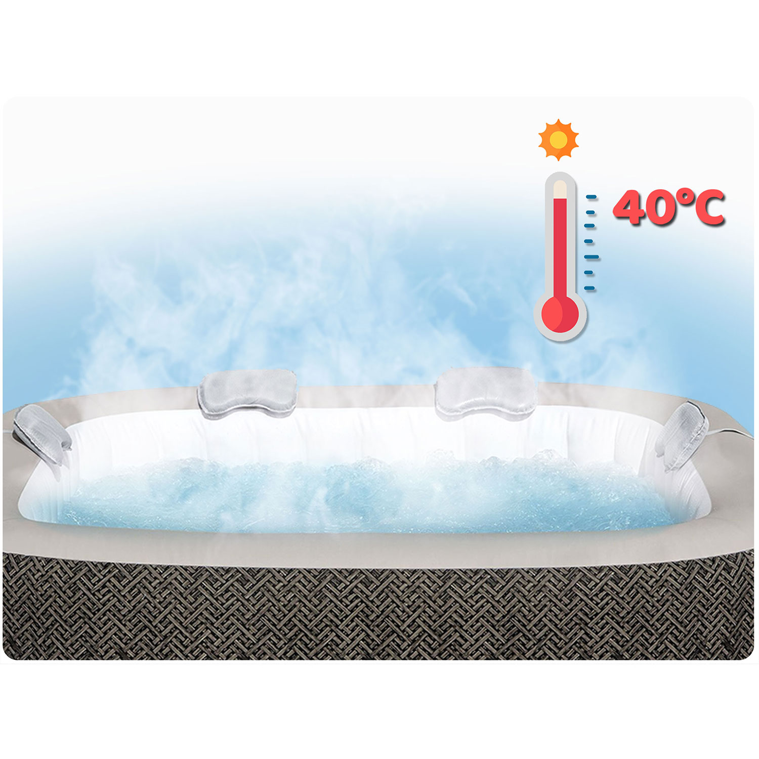 Nafukovacia vírivka Lay-Z Cabo pre 6 osôb Bestway 6001R – Obrázok 8