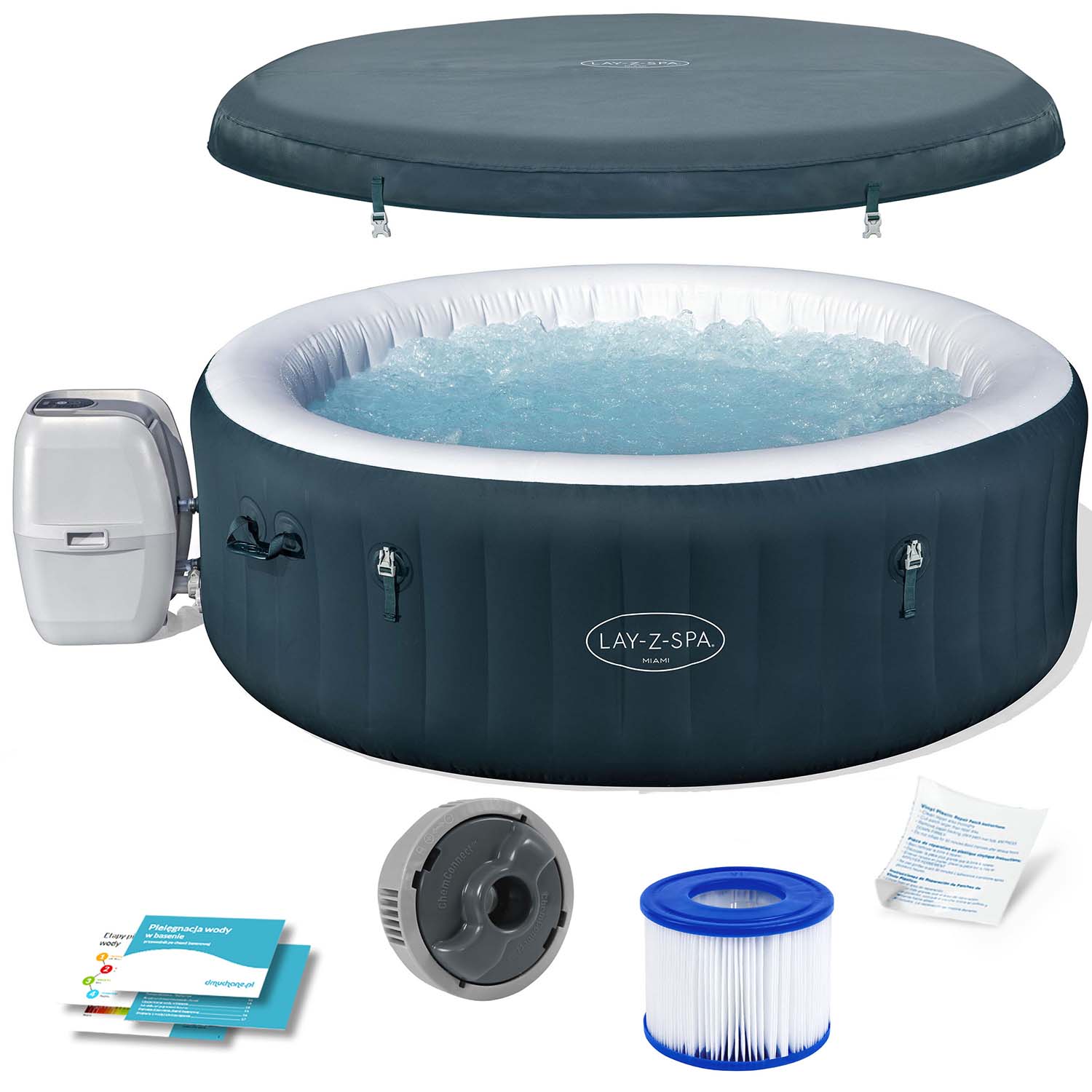 Nafukovacia vírivka Lay-Z Miami Green pre 6 osôb Bestway 6001D