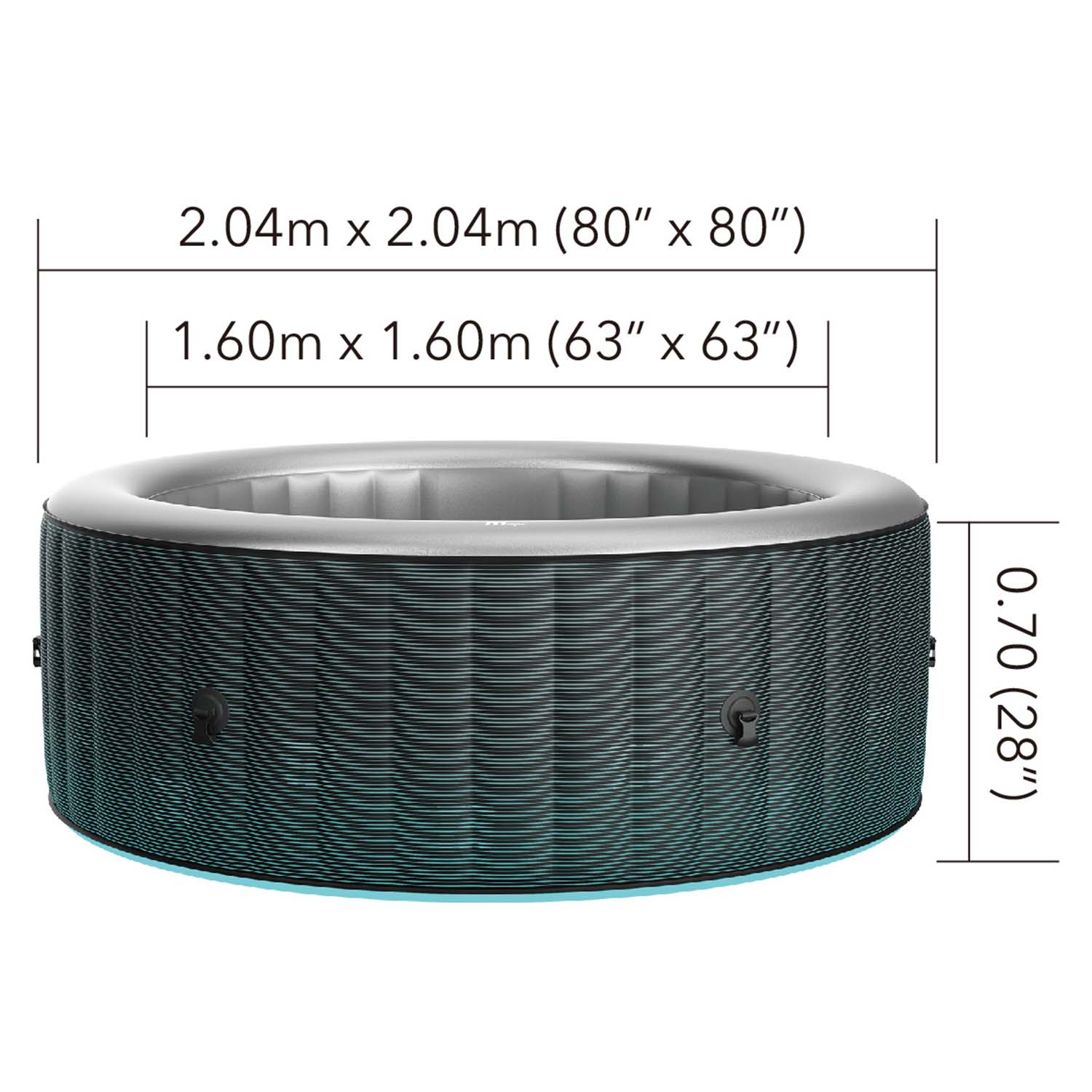 Nafukovacia vírivka Starry pre 6 osôb mSpa – Obrázok 3