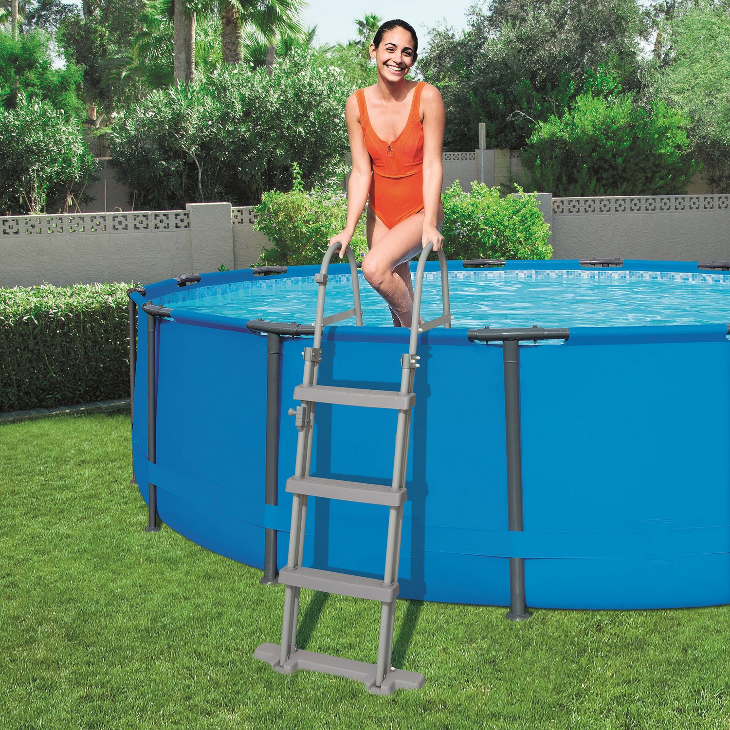 Bestway 58330 107 cm bezpečnostný rebrík do bazéna – Obrázok 5