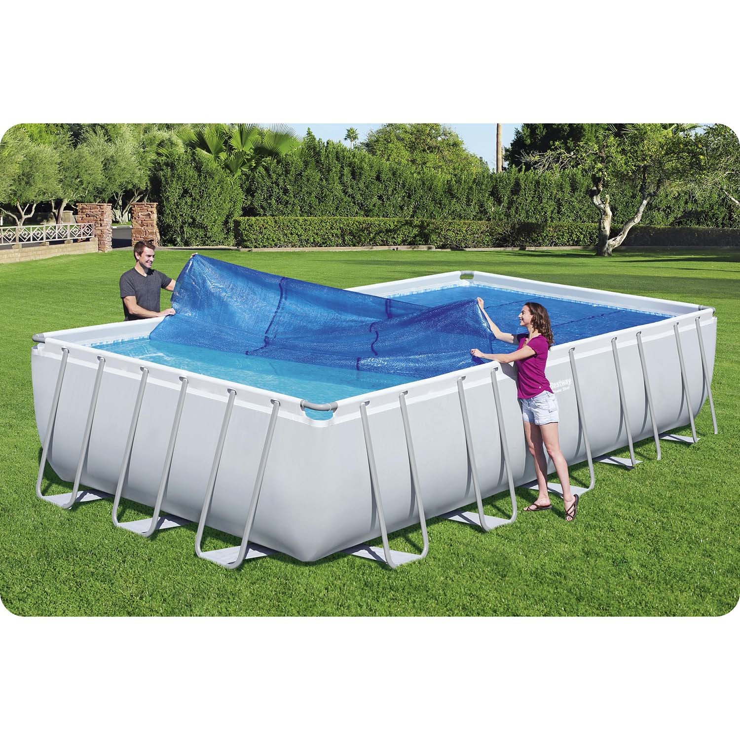 Solárny kryt na bazény 732 x 366 cm Bestway 58228 – Obrázok 2
