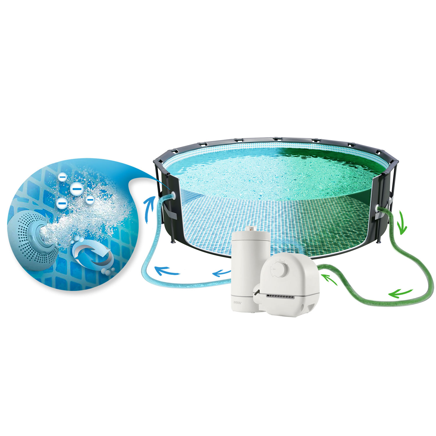 Filtračné čerpadlo pre záhradné bazény 5678 l/h INTEX 26636 – Obrázok 2