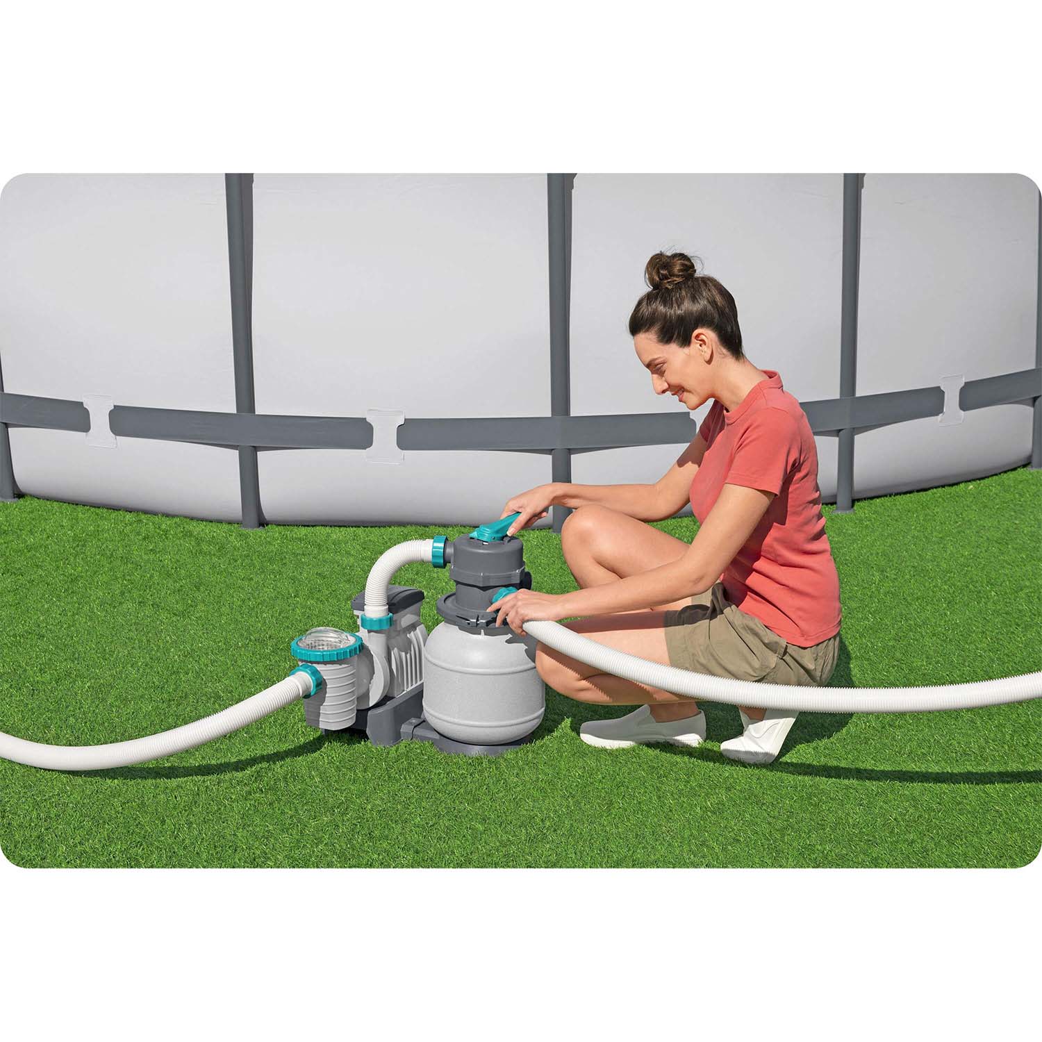 Pieskové čerpadlo 6056 l/h + 25 kg piesku Bestway 58497 – Obrázok 4
