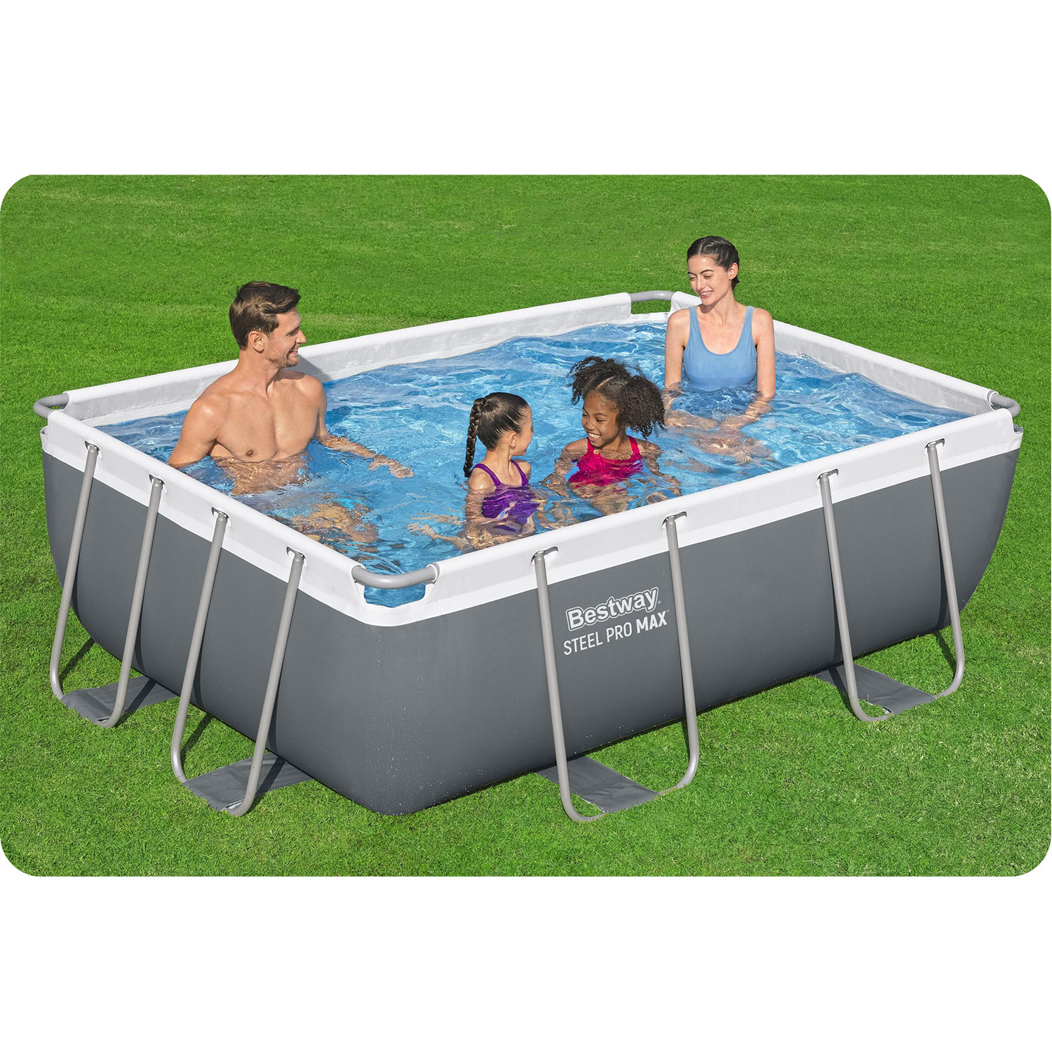 Záhradný bazén s rámom 282 x 196 x 84 cm 10 v 1 Bestway 56629N – Obrázok 5