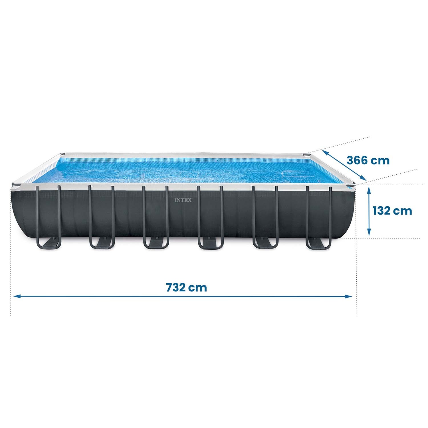Záhradný bazén s rámom 732 x 366 x 132 cm 21 v 1 INTEX 26364 – Obrázok 2