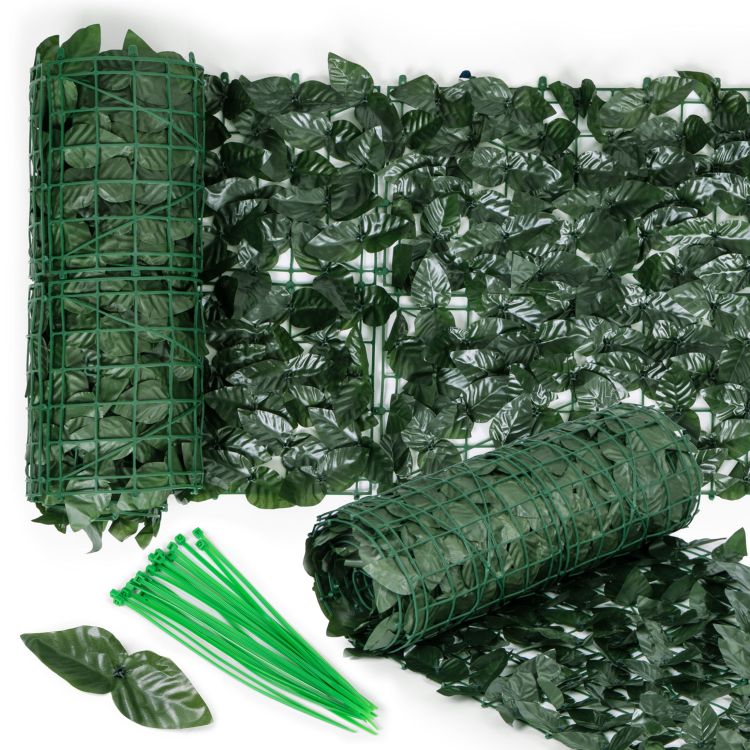 Umelý brečtanový živý plot 500x50 cm zelený kryt na balkón
