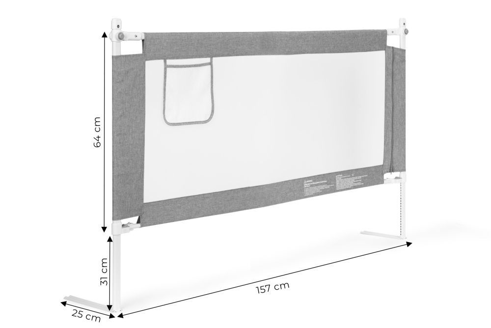 ECOTOYS 160 cm zábrana do postele, detská bezpečnostná mriežka – Obrázok 8