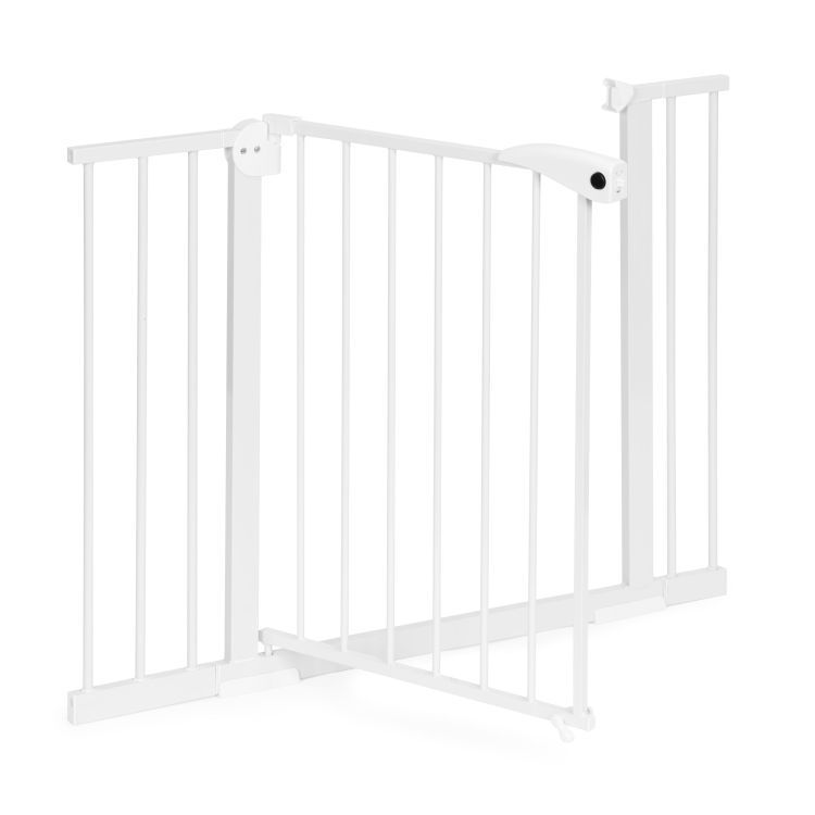 Bezpečnostná zábrana 74-105 cm na schody a dvere, oceľová, prídavné panely, biela ECOTOYS – Obrázok 4