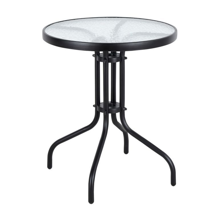 Záhradný stôl 60 cm z tvrdeného skla na záhradu, terasu, balkón, MultiGarden