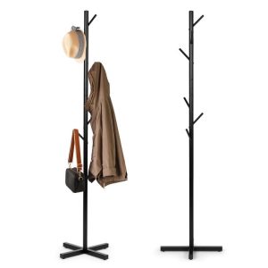 Jednoduchý kovový vešiak na šaty so 7 háčikmi, 177 cm, ModernHome