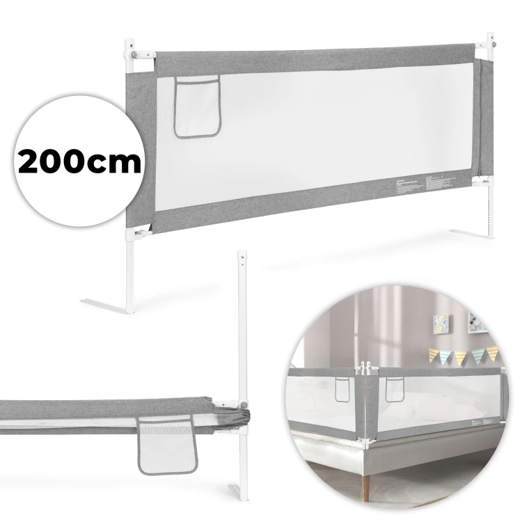 ECOTOYS 200 cm zábrana do postele, bezpečnostná mriežka pre deti