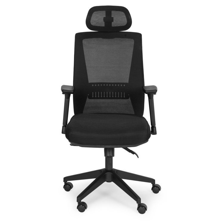 Ergonomická otočná kancelárska stolička ModernHome s nastaviteľnou výškou, čierna