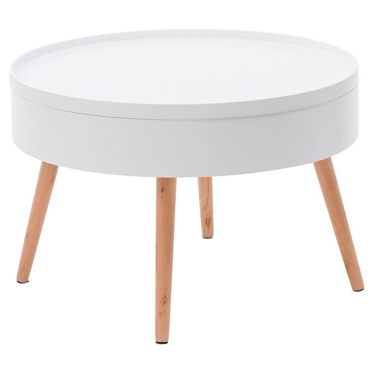 Okrúhly konferenčný stolík s úložným priestorom 60 cm ModernHome – Obrázok 6