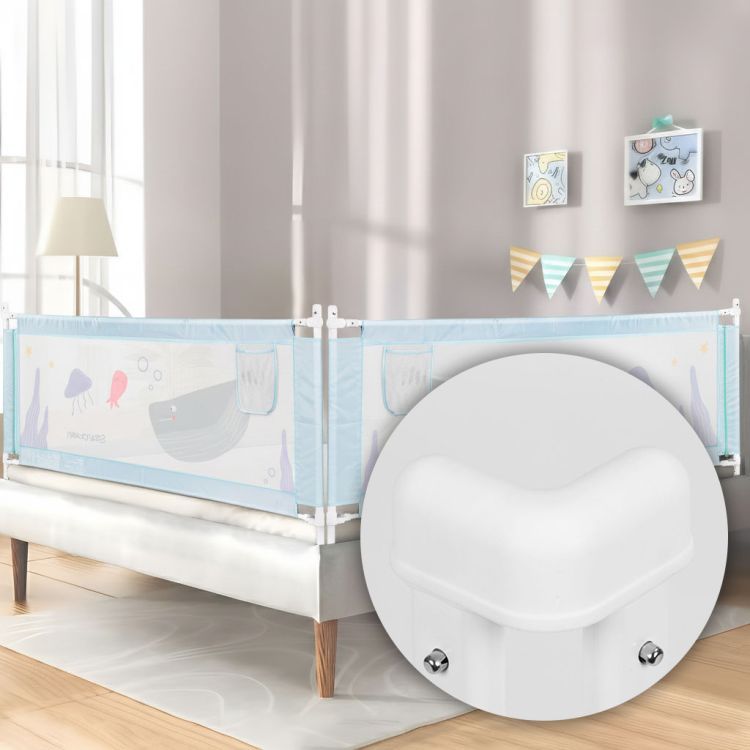 ECOTOYS 200 cm zábrana do postele, bezpečnostná mriežka pre deti – Obrázok 7