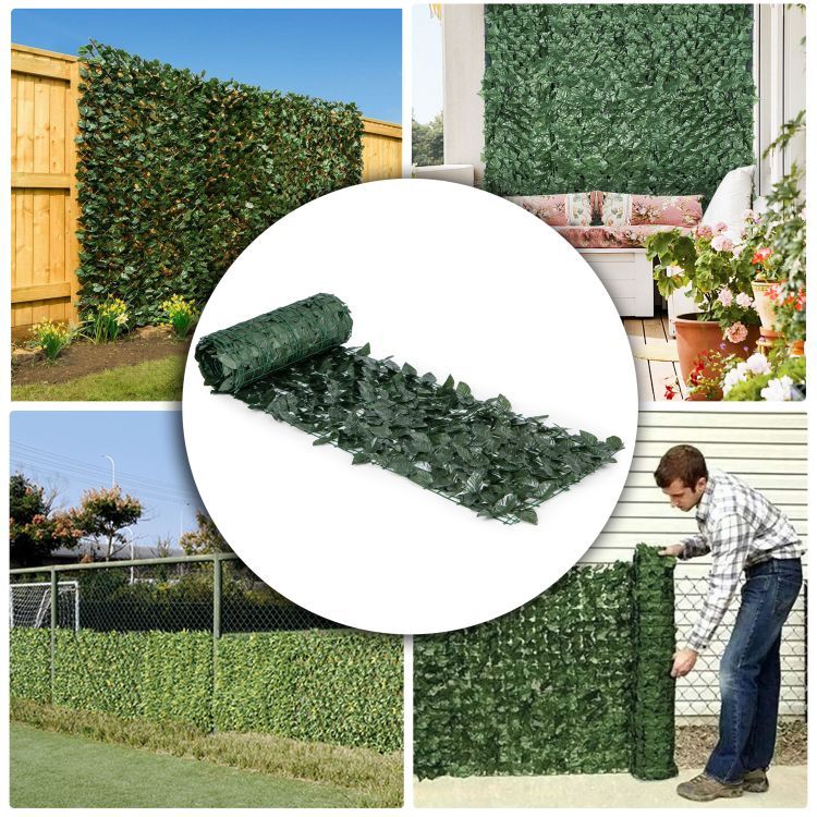 Umelý brečtanový živý plot 500x50 cm zelený kryt na balkón – Obrázok 7