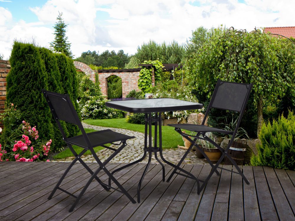 Záhradný stôl 60 cm z tvrdeného skla na záhradu, terasu, balkón, MultiGarden – Obrázok 3