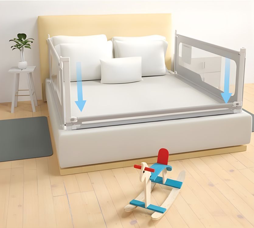 ECOTOYS 200 cm zábrana do postele, bezpečnostná mriežka pre deti – Obrázok 4