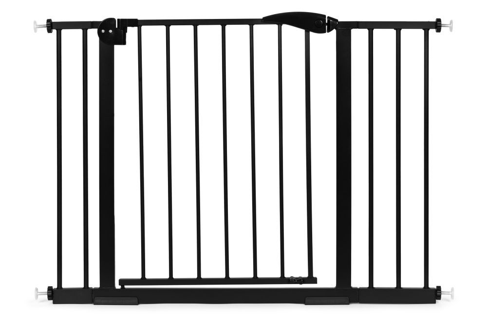 Bezpečnostná zábrana 74-105 cm na schody a dvere, oceľová, prídavné panely, čierna ECOTOYS – Obrázok 4