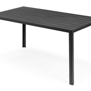 Záhradný stôl pre 6 osôb, 156x78 cm, polywood, sivý, terasový nábytok MultiGarden