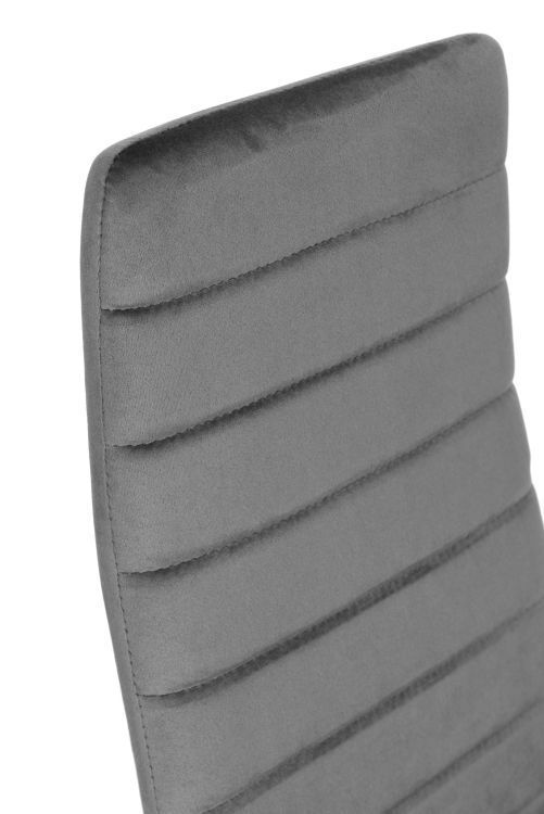 Stoličky s tvarovaným operadlom - VELVET GREY - 4 kusy – Obrázok 3