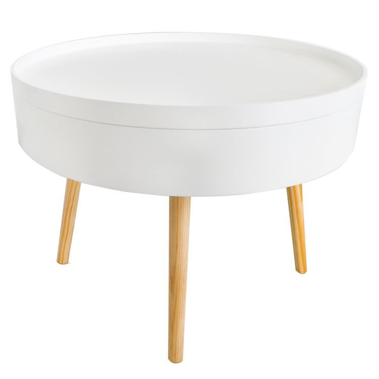 Okrúhly konferenčný stolík s úložným priestorom 60 cm ModernHome – Obrázok 4