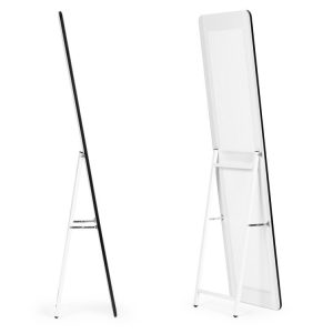 Veľké obdĺžnikové stojace zrkadlo, úzky rám, 148 cm, ModernHome