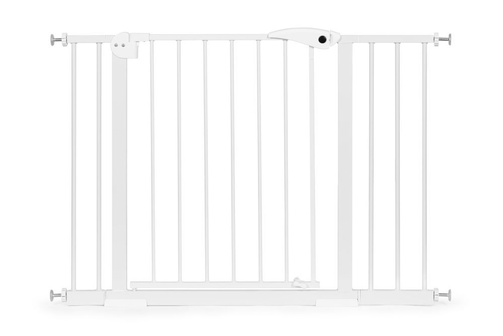 Bezpečnostná zábrana 74-105 cm na schody a dvere, oceľová, prídavné panely, biela ECOTOYS – Obrázok 6