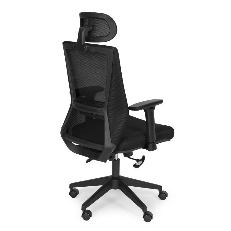 Ergonomická otočná kancelárska stolička ModernHome s nastaviteľnou výškou, čierna – Obrázok 6