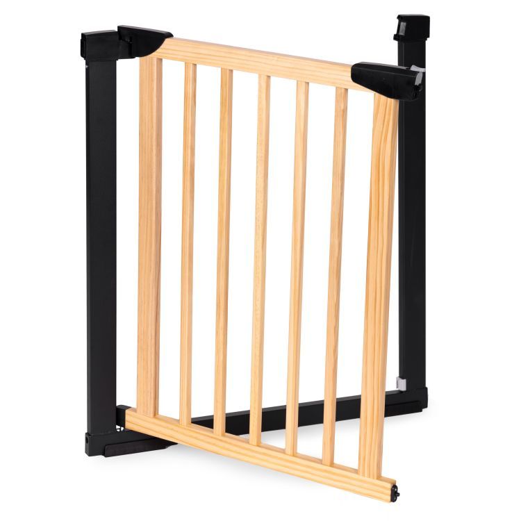 Bezpečnostná zábrana 74-80 cm na schody a dvere kovová drevená ECOTOYS – Obrázok 3