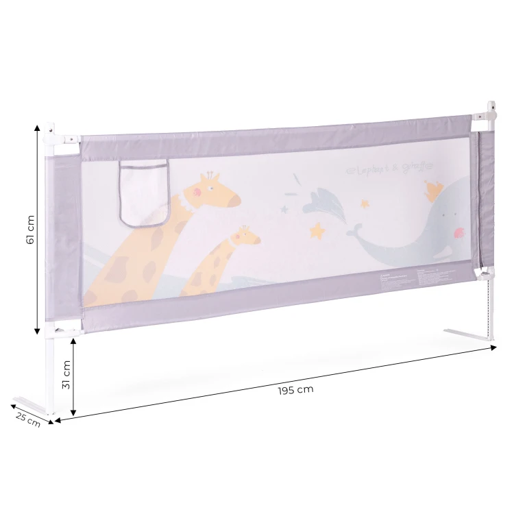 ECOTOYS 200 cm zábrana do postele, bezpečnostná mriežka pre deti – Obrázok 3