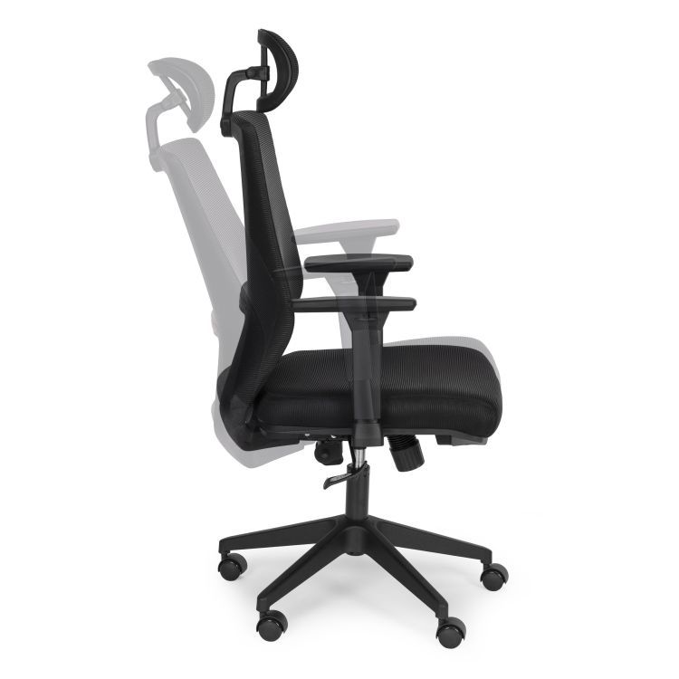 Ergonomická otočná kancelárska stolička ModernHome s nastaviteľnou výškou, čierna – Obrázok 5