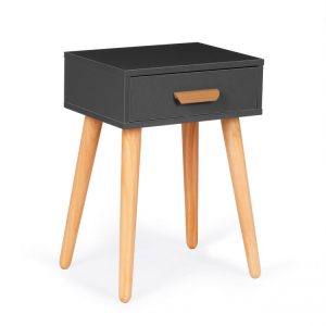 Sivý nočný stolík ModernHome