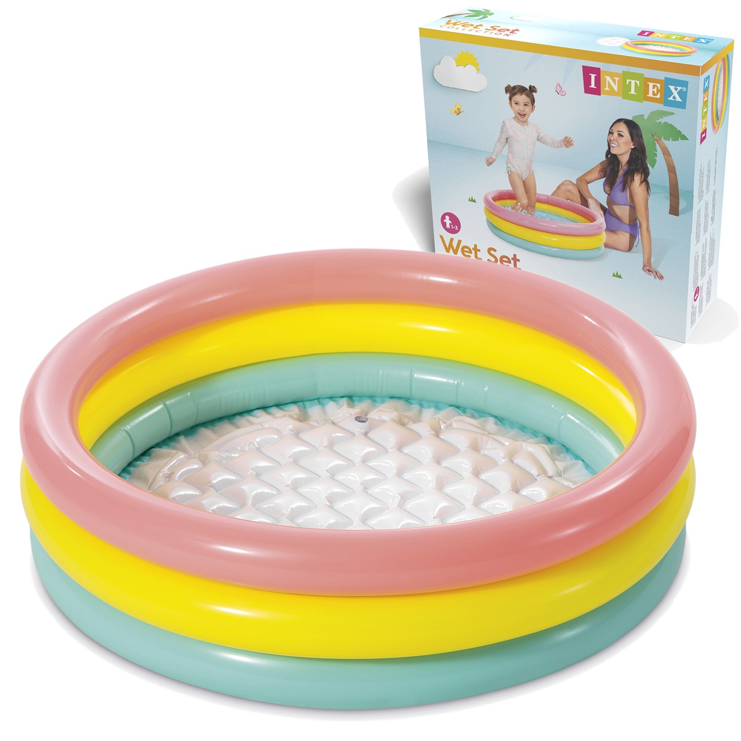 Nafukovací detský bazén 3 farby 86 x 25 cm INTEX 58924